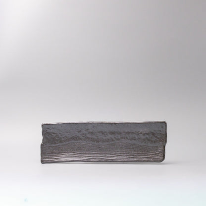 Plate Rectangular 33x11cm Matte Black Glaze - Image 4