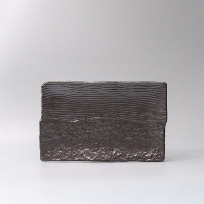 Platter Rectangular 32cm Matte Black Glaze - Image 3