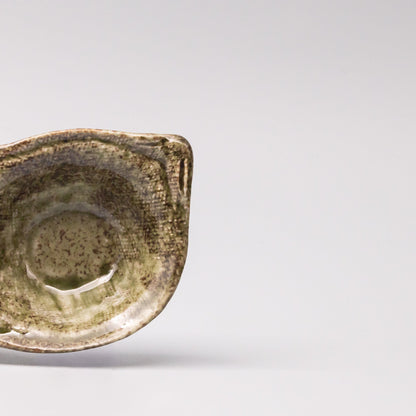 Edamame Triple Pod Dish Green Glaze - Image 2