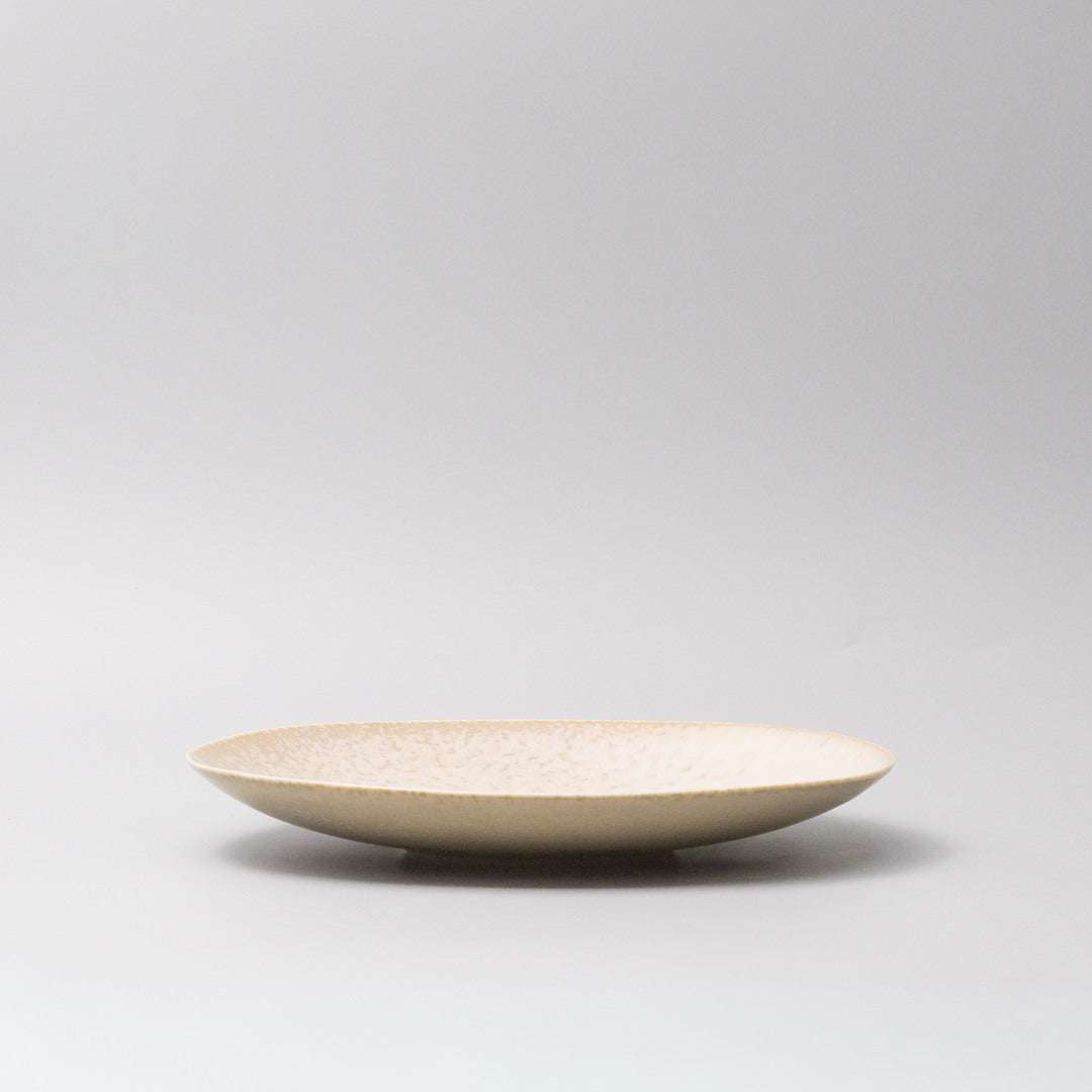 Dinner Plate 25cm White Fade Glaze - Image 3