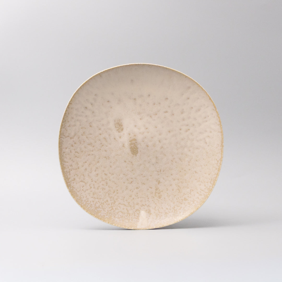 Dinner Plate 25cm White Fade Glaze - Image 4