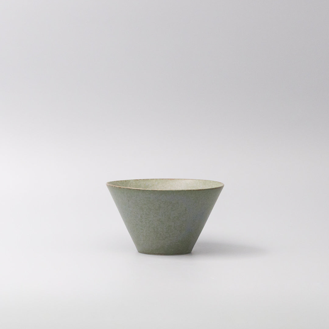 Bowl Fluted 13cm Green Fade Glaze - Image 2