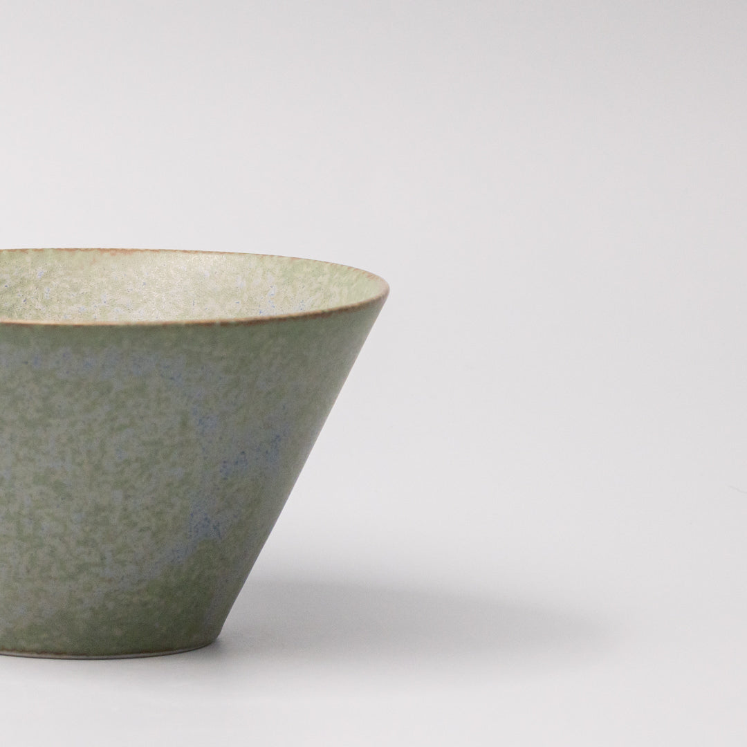 Bowl Fluted 13cm Green Fade Glaze - Image 3