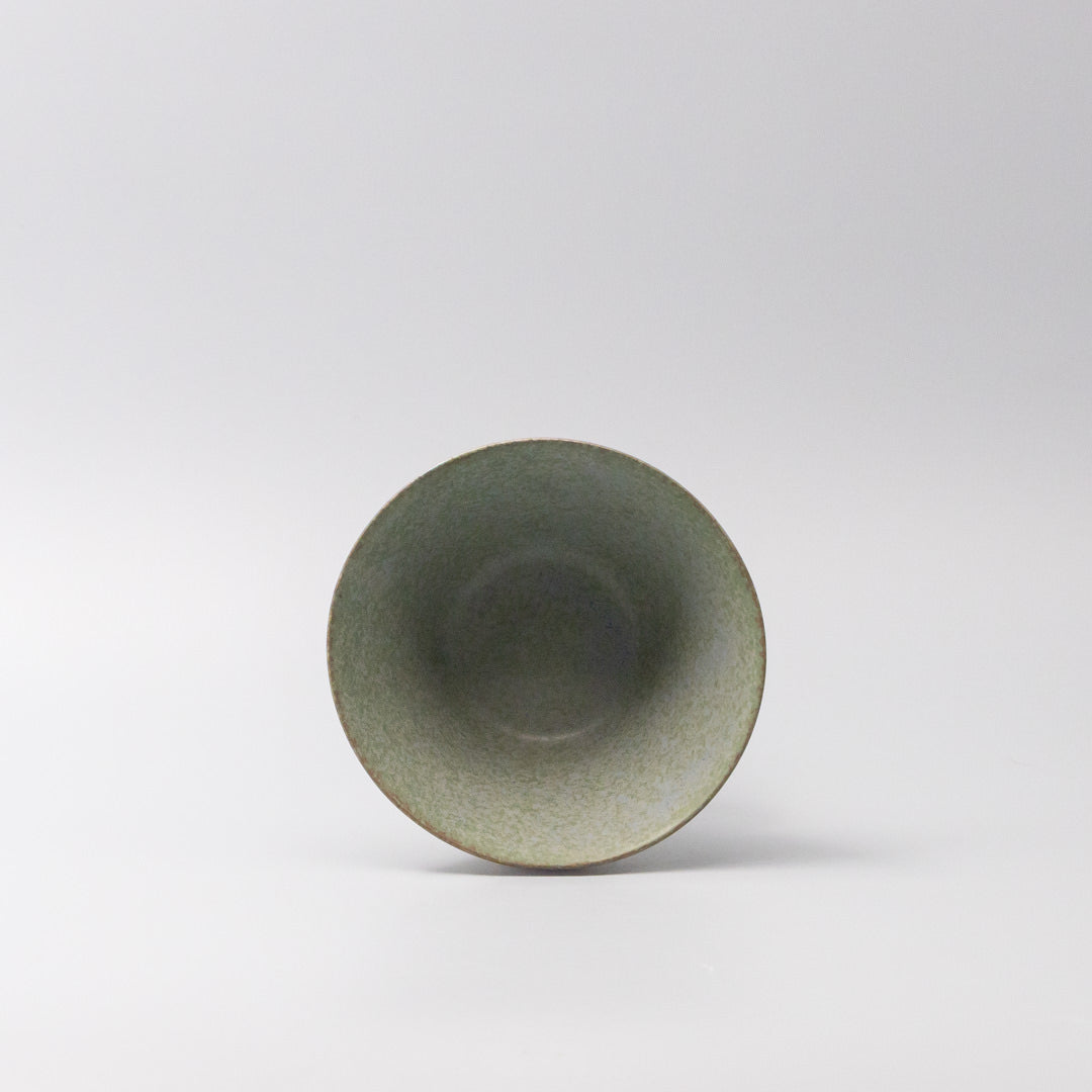 Bowl Fluted 13cm Green Fade Glaze - Image 4