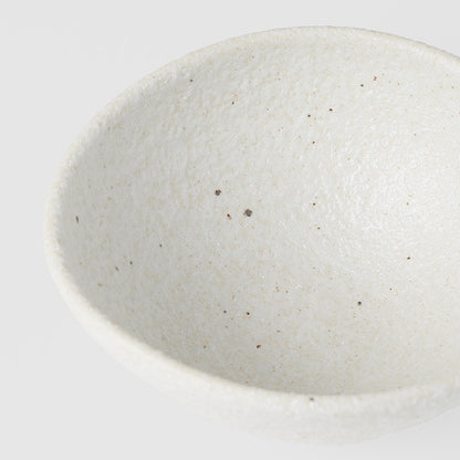 Egg Shaped Bowl 13cm Shell White Glaze - Image 3
