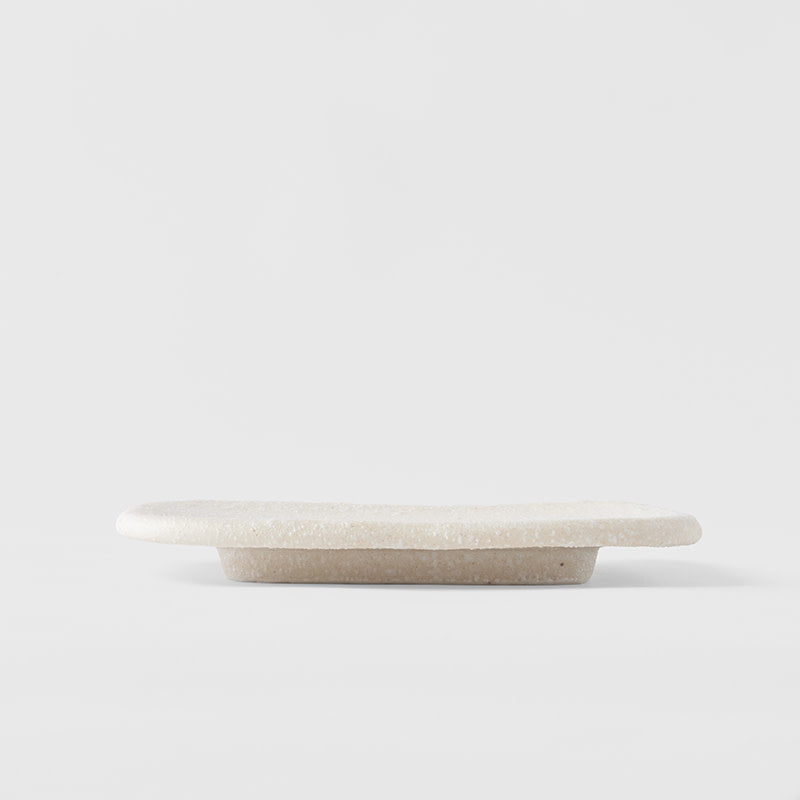 Plate Square 19cm Shell White Glaze - Image 4