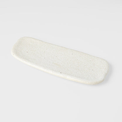 Plate Rectangular 28.5cm Shell White Glaze