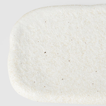 Plate Rectangular 28.5cm Shell White Glaze - Image 4