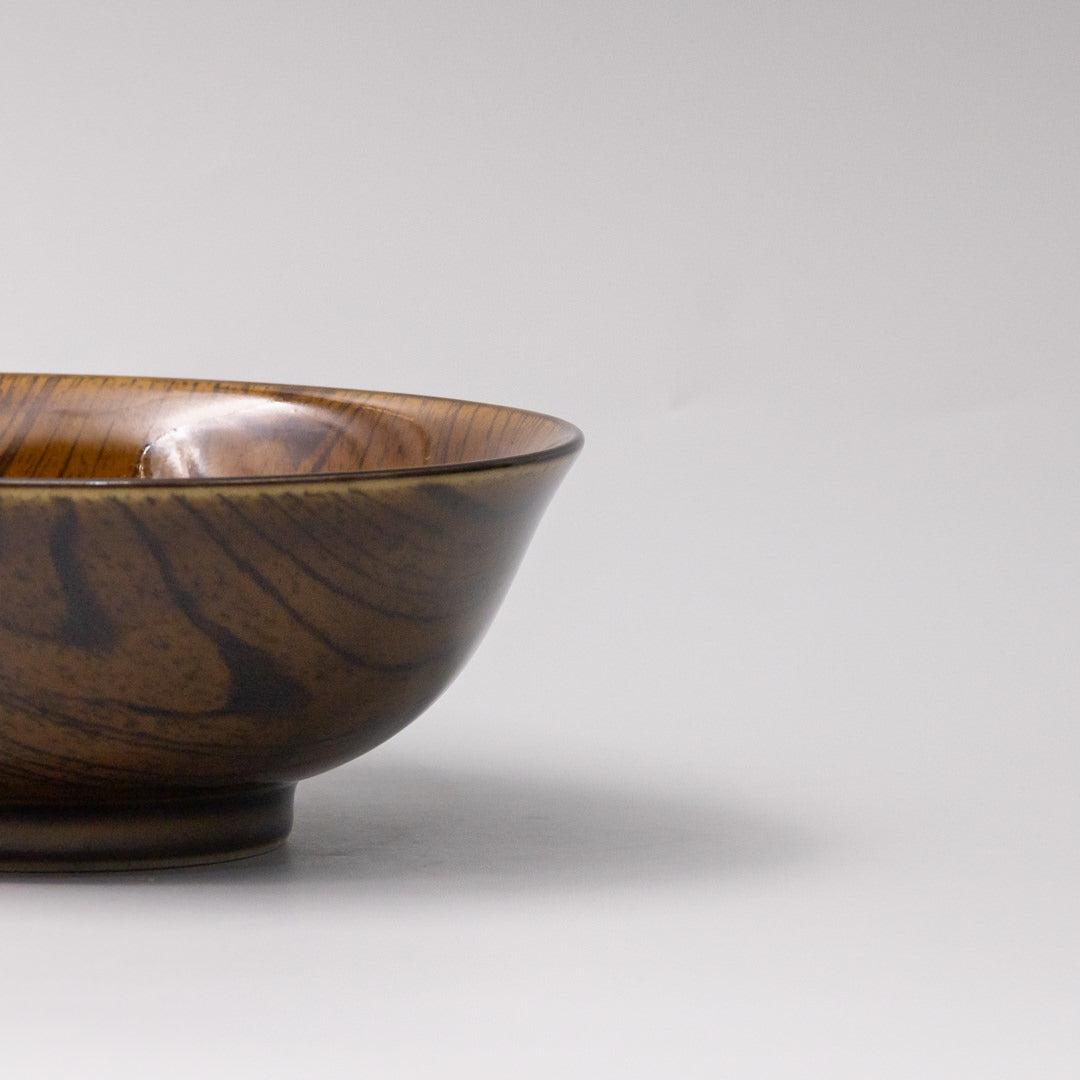 Udon Bowl 19cm Dark Kurumi Glaze - Image 2
