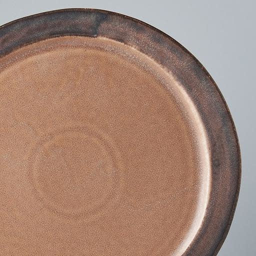 Plate Organic Flat 25.5cm Toffee Glaze - Image 2