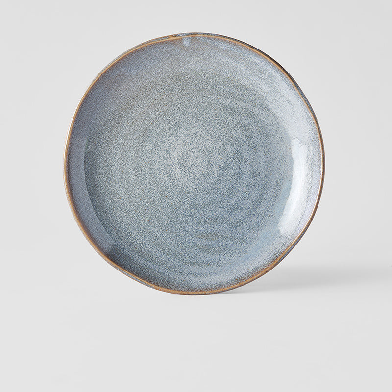 Plate Organic 23cm Steel Grey Glaze - Image 3