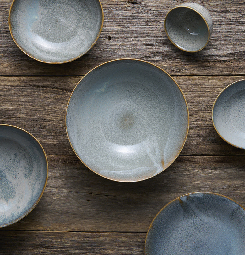 Plate Organic 23cm Steel Grey Glaze - Image 5