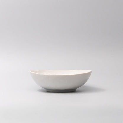 Bowl Oval 20cm Parchment White Glaze - Image 2