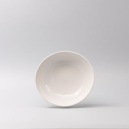 Bowl Oval 20cm Parchment White Glaze - Image 3