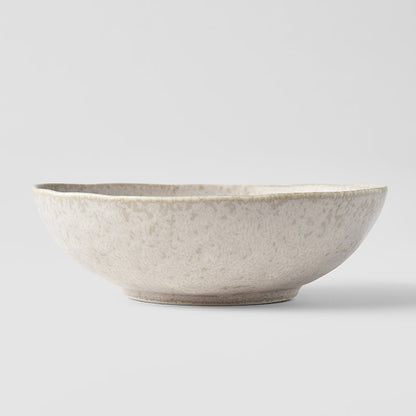 Bowl Oval 16.5cm White Fade Glaze - Image 3