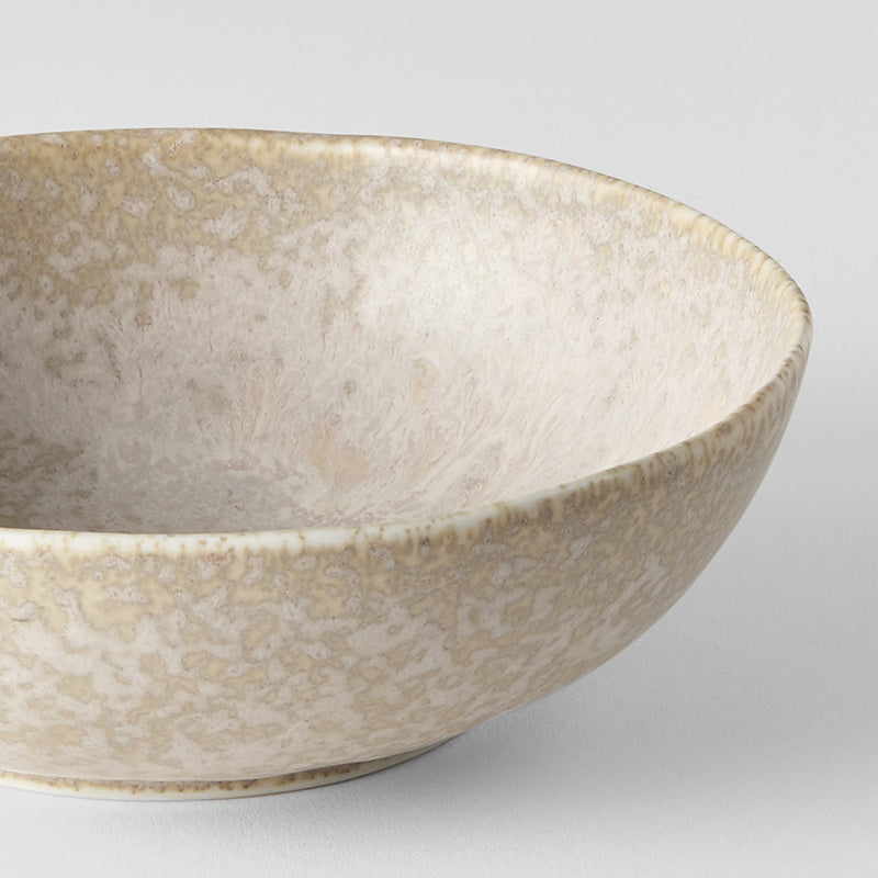 Bowl Oval 14cm White Fade Glaze - Image 2