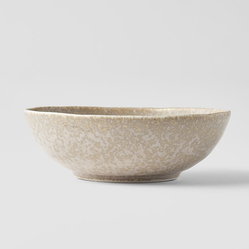 Bowl Oval 14cm White Fade Glaze - Image 3