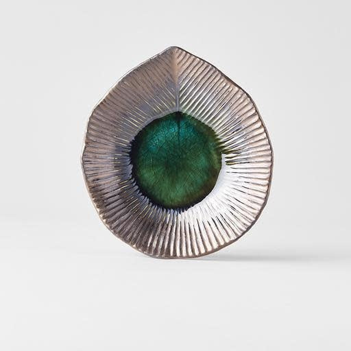 Plate Leaf Shape 16cm Midori Green Glaze - Image 4
