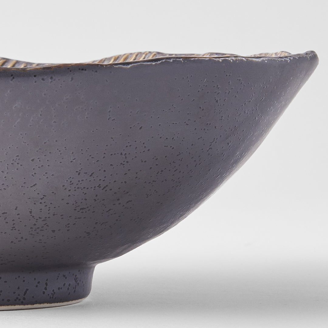 Bowl Irregular 22cm Akane Grey Glaze - Image 4