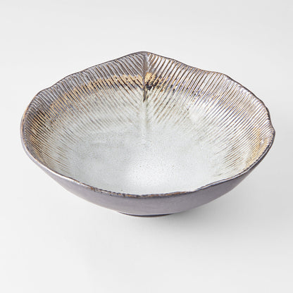 Bowl Irregular 22cm Akane Grey Glaze - Image 5