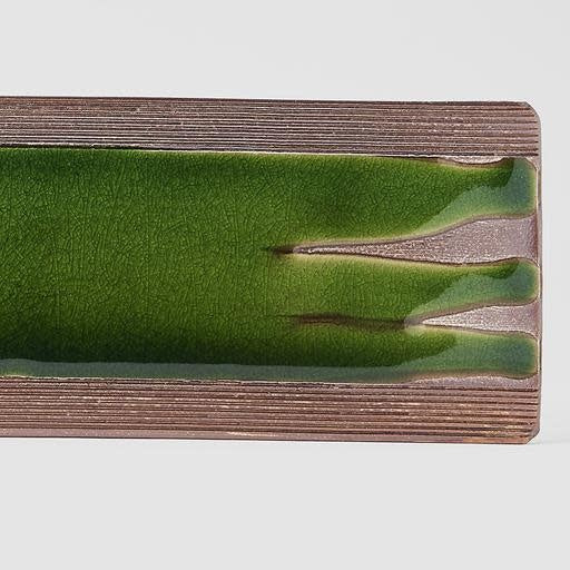 Platter Rectangular 52cm Earth Bright Green Glaze - Image 5
