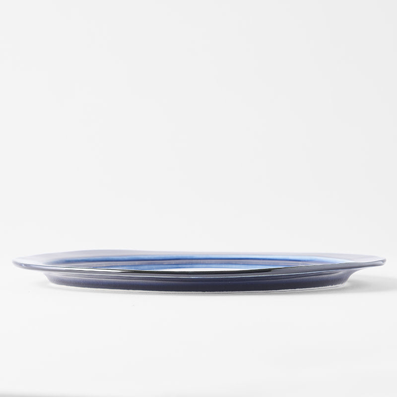 Plate Organic Flat 25.5cm Sapphire Blue Glaze - Image 3