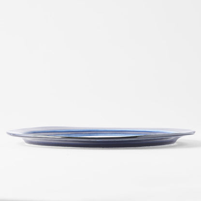 Plate Organic Flat 25.5cm Sapphire Blue Glaze - Image 3