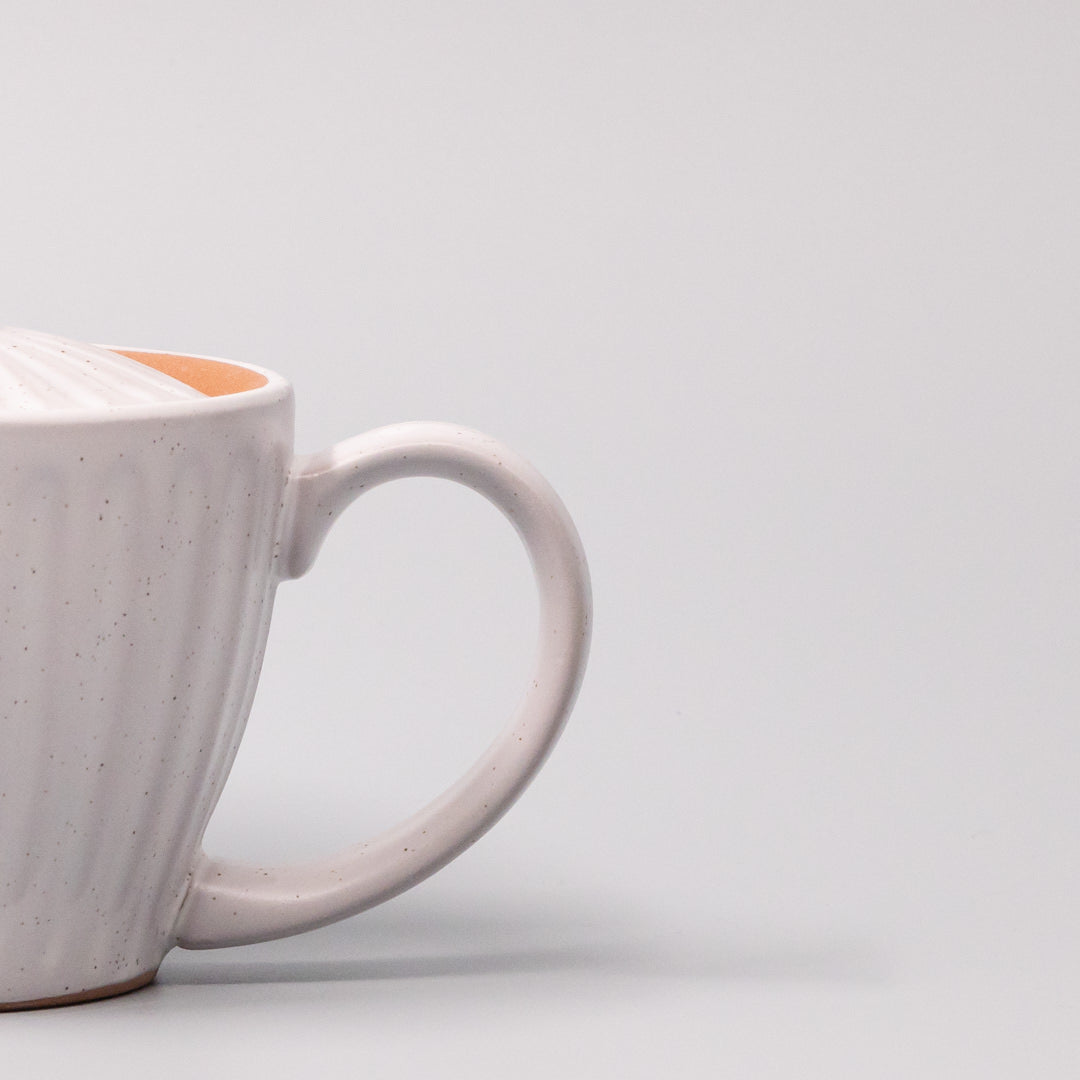 Teapot 480ml Speckled White Ridge Glaze - Image 2