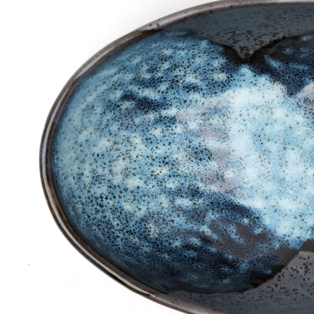 Organic Bowl Oval 16cm Storm Glaze - Image 3