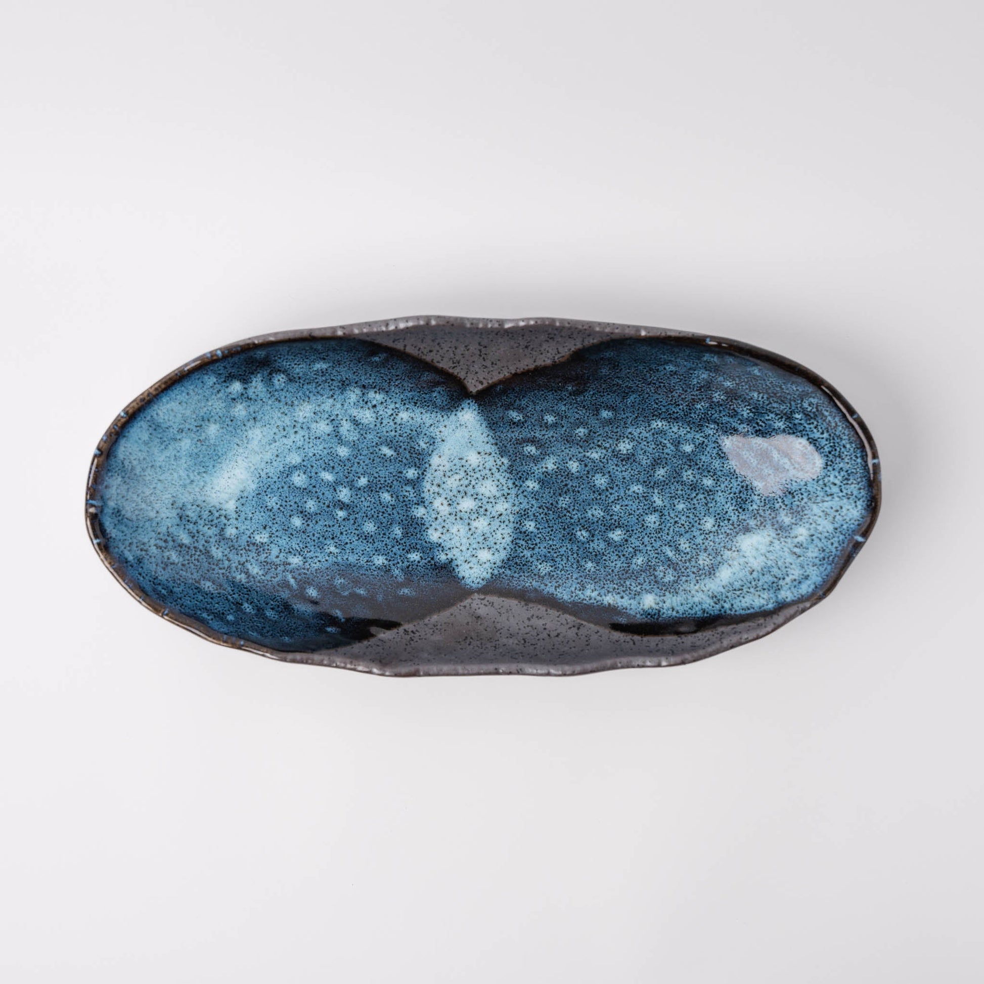 Organic Platter Oval 32cm Storm Glaze - Image 3