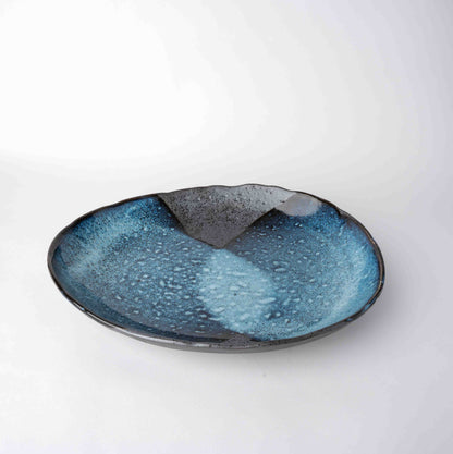 Organic Plate 25cm Storm Glaze