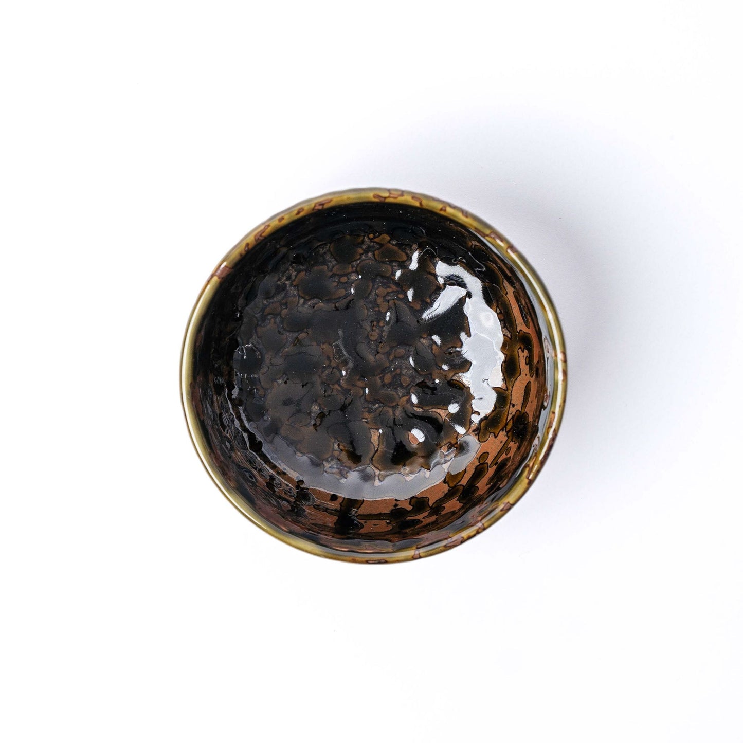 Bowl 11cm Moss Swirl Glaze - Image 2