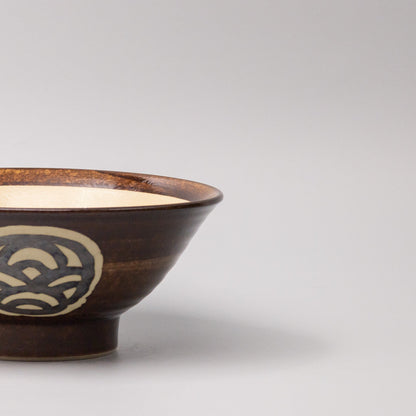 Udon Bowl 22cm Toffee Mon Glaze - Image 2