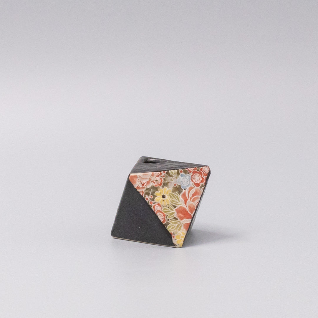 Vase Black Bright 4.5H Triangular - Image 4