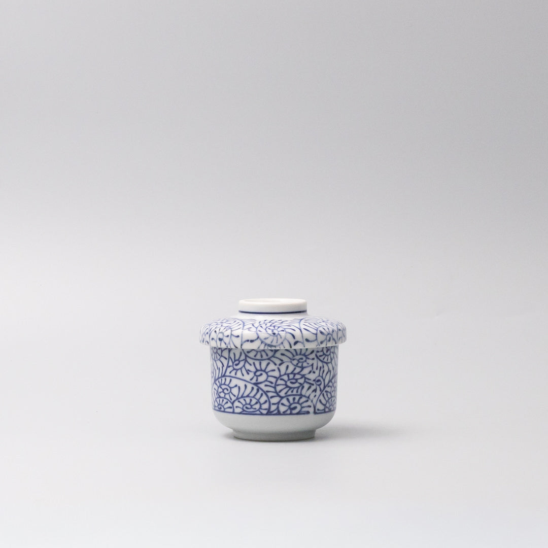 Cup Chawanmushi 170ml Blue Paisley Glaze - Image 3