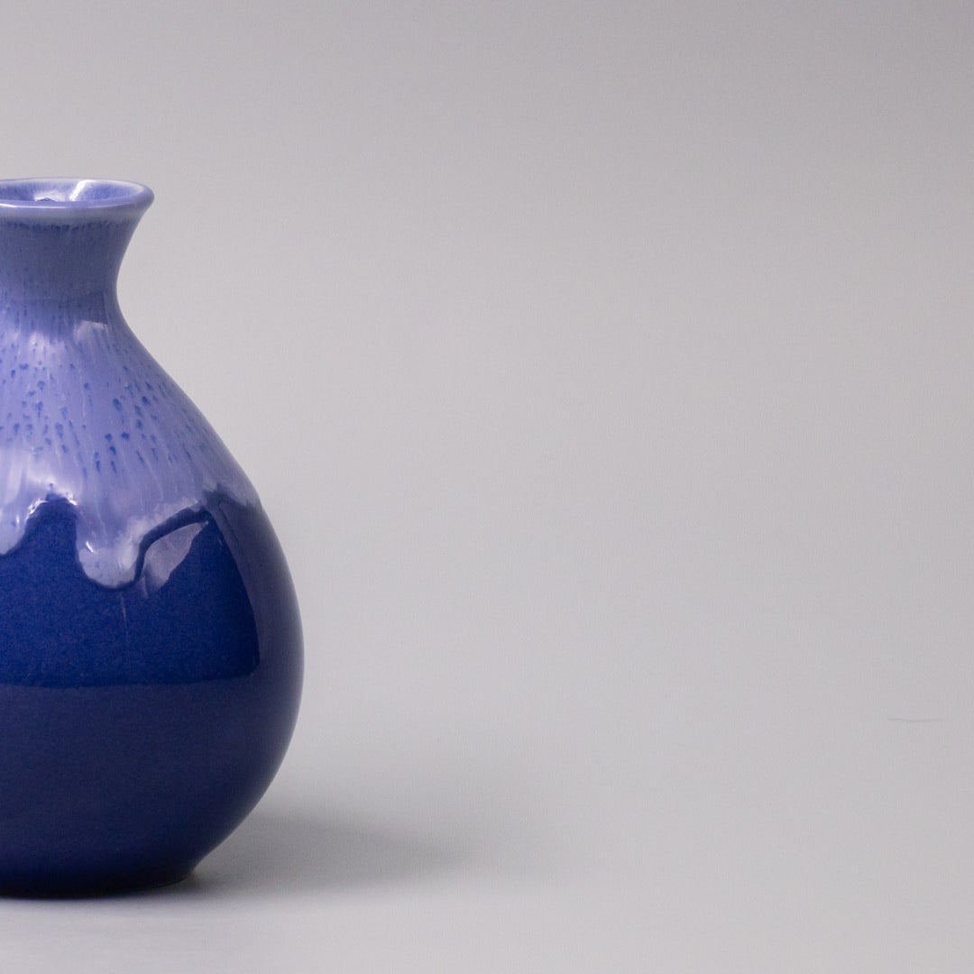Sake Jug 300ml Cornflower Blue white Drip - Image 2