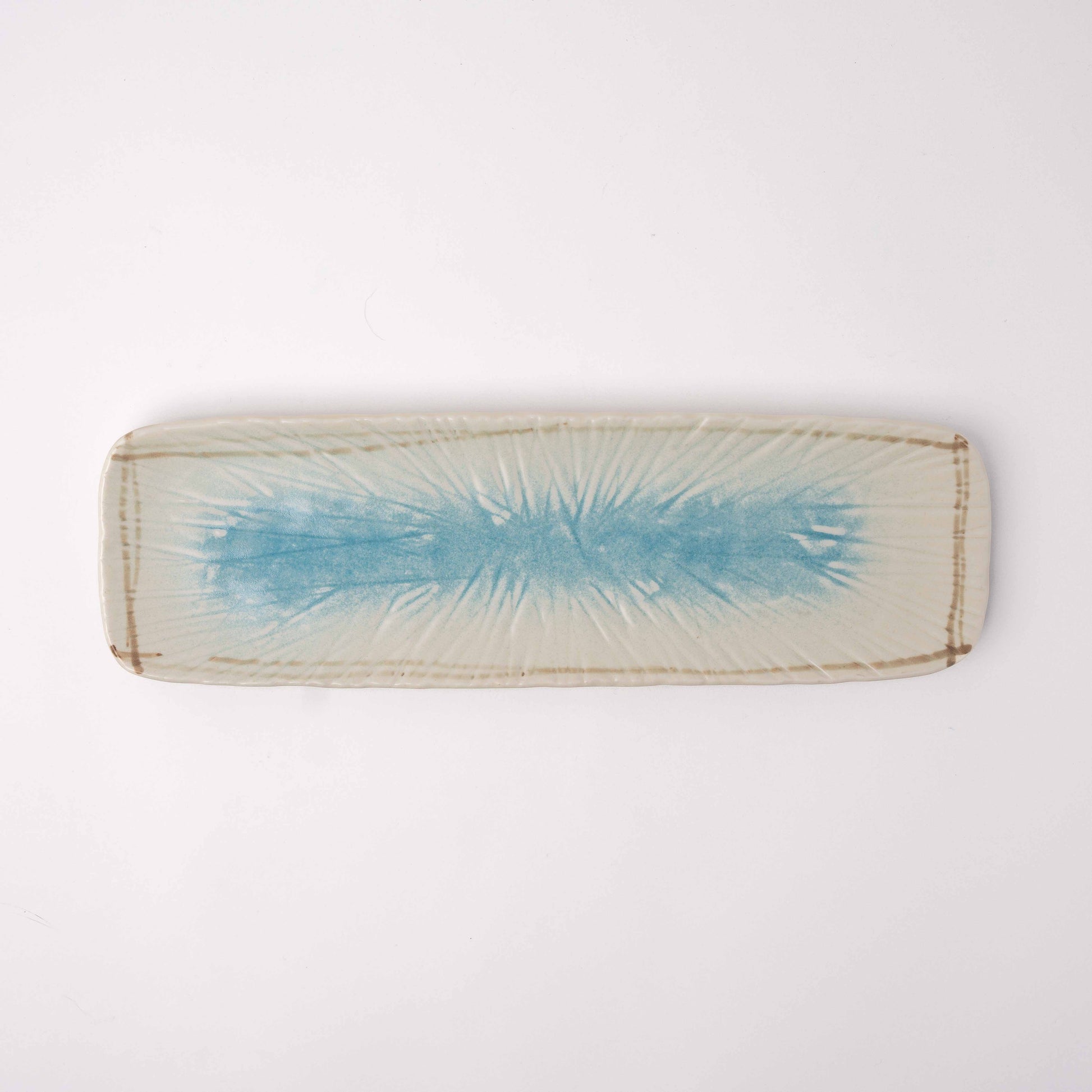 Sashimi Platter 35.2cm Okinawa Glaze - Image 2