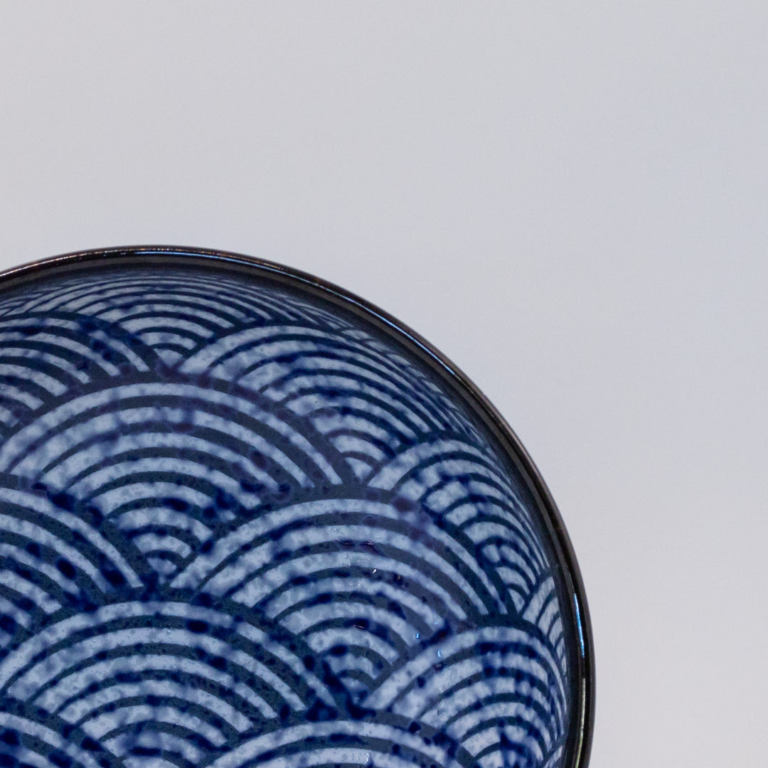 Bowl 17cm Blue Wave Design - Image 2