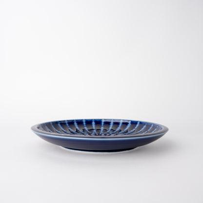 Plate Thick Edge 26cm Cobalt Rays Glaze - Image 2