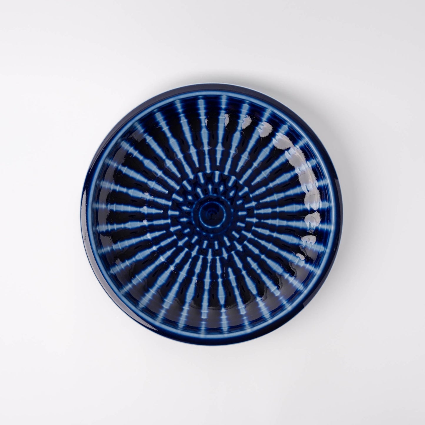 Plate Thick Edge 26cm Cobalt Rays Glaze - Image 3