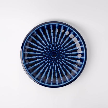 Plate Thick Edge 26cm Cobalt Rays Glaze - Image 3