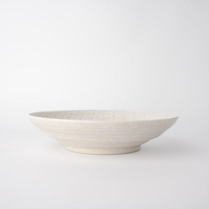 Pasta Bowl Flat 23cm White Star Glaze - Image 2