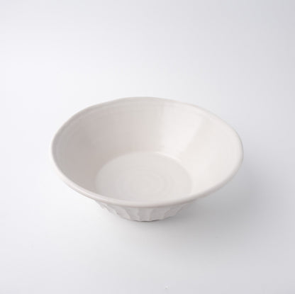 Bowl 21cm Shinogi White Wash Glaze - Image 2