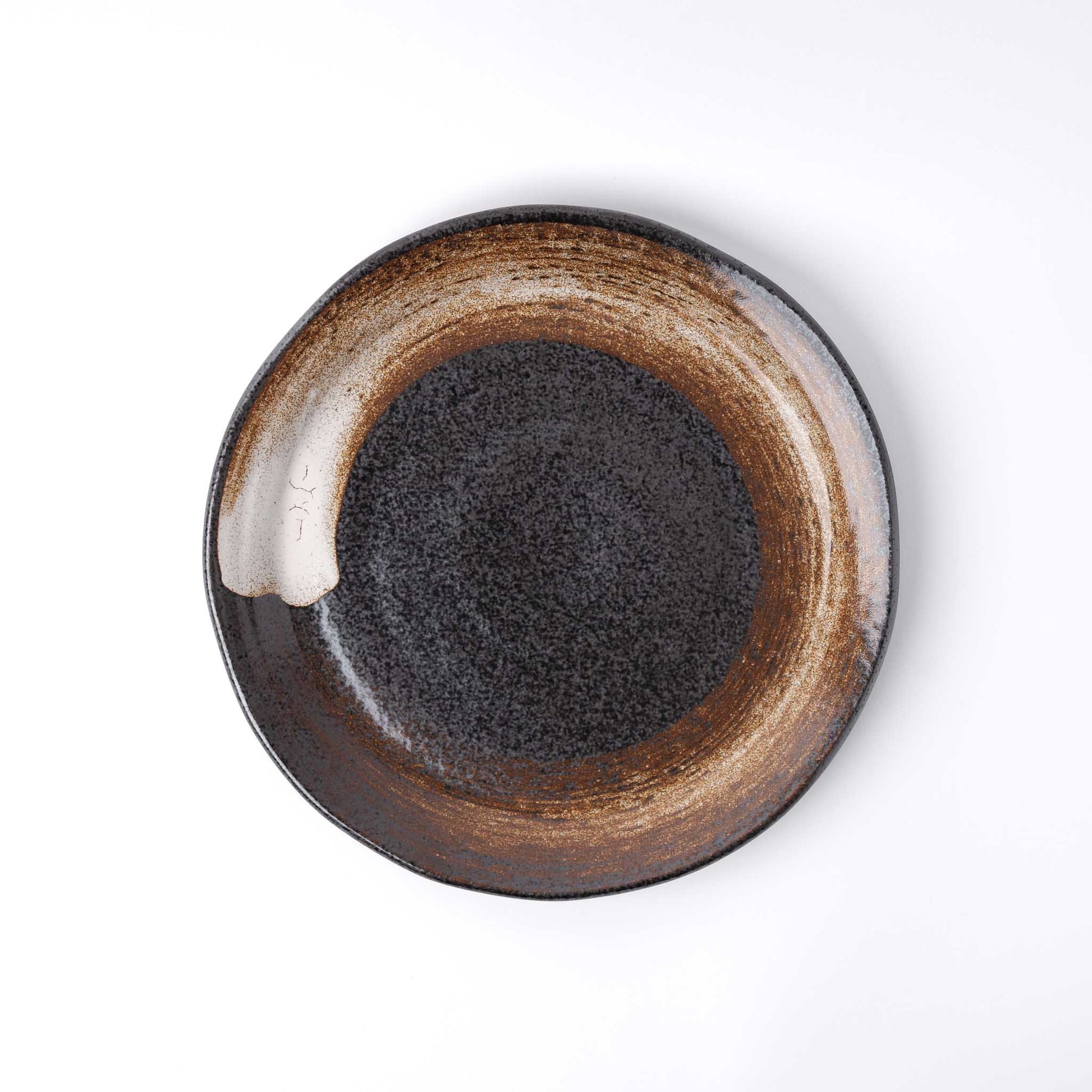 Plate 24cm Brushstroke Black - Image 3