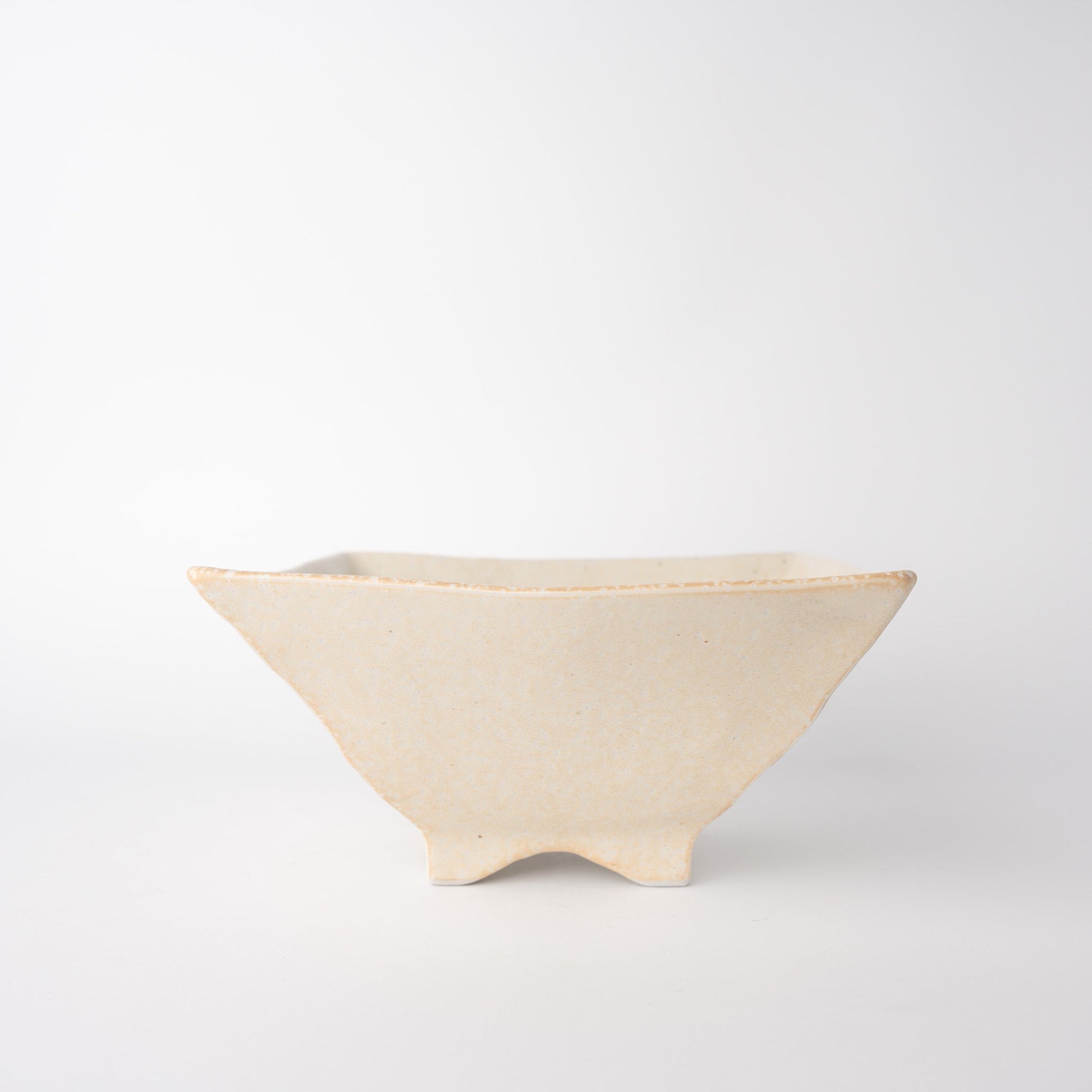 Fluted Bowl Square 21x21cm Oatmeal Glaze - Image 2