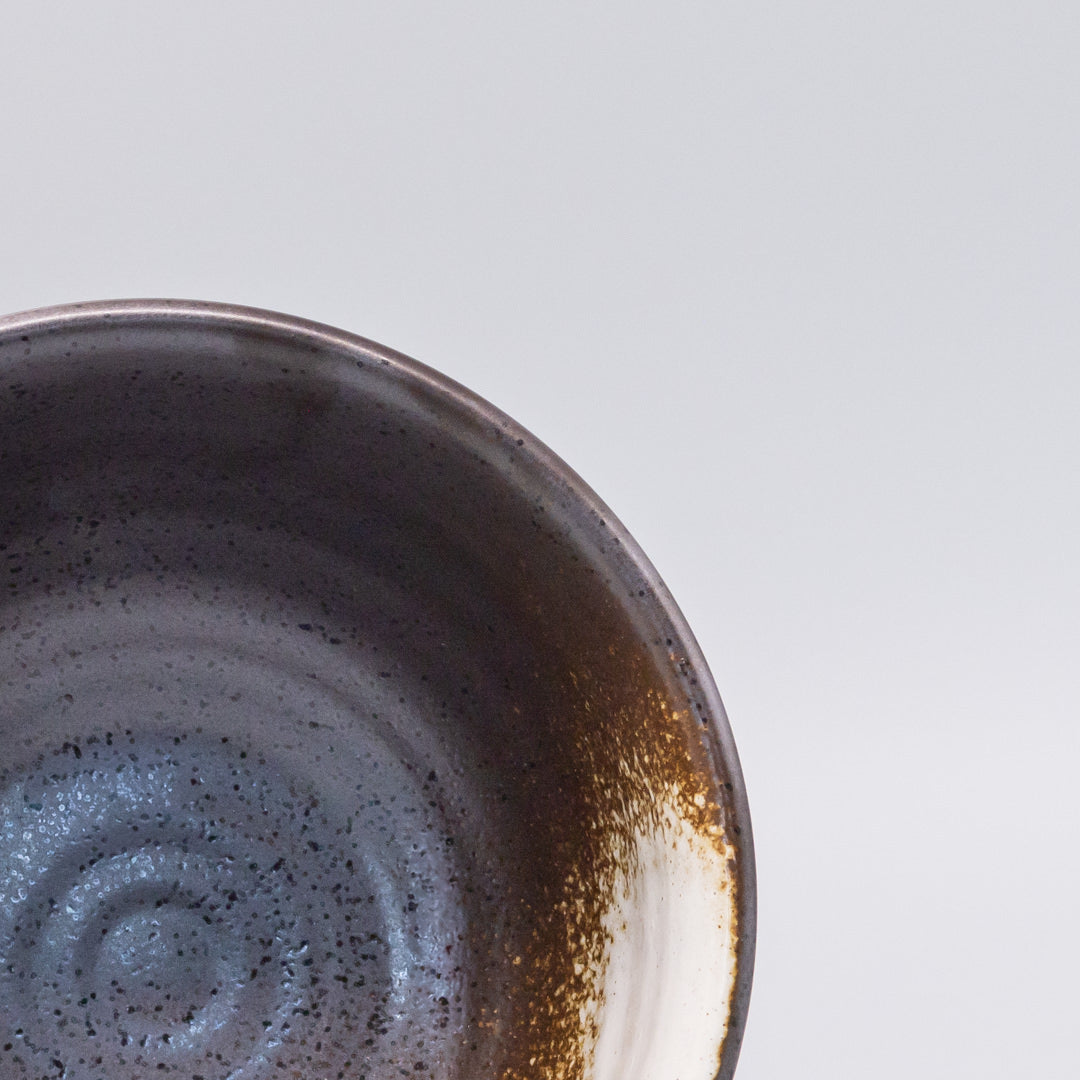 Bowl Deep 18cm Black Ridged Glaze - Image 2