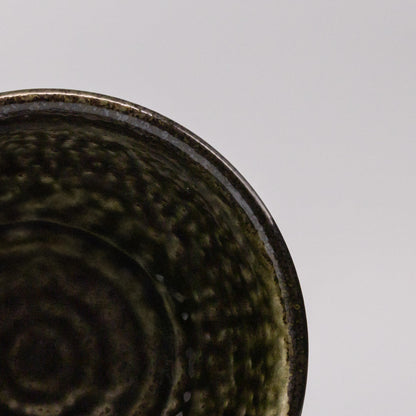 Bowl 18cm Shinogi Moss Black Glaze - Image 2