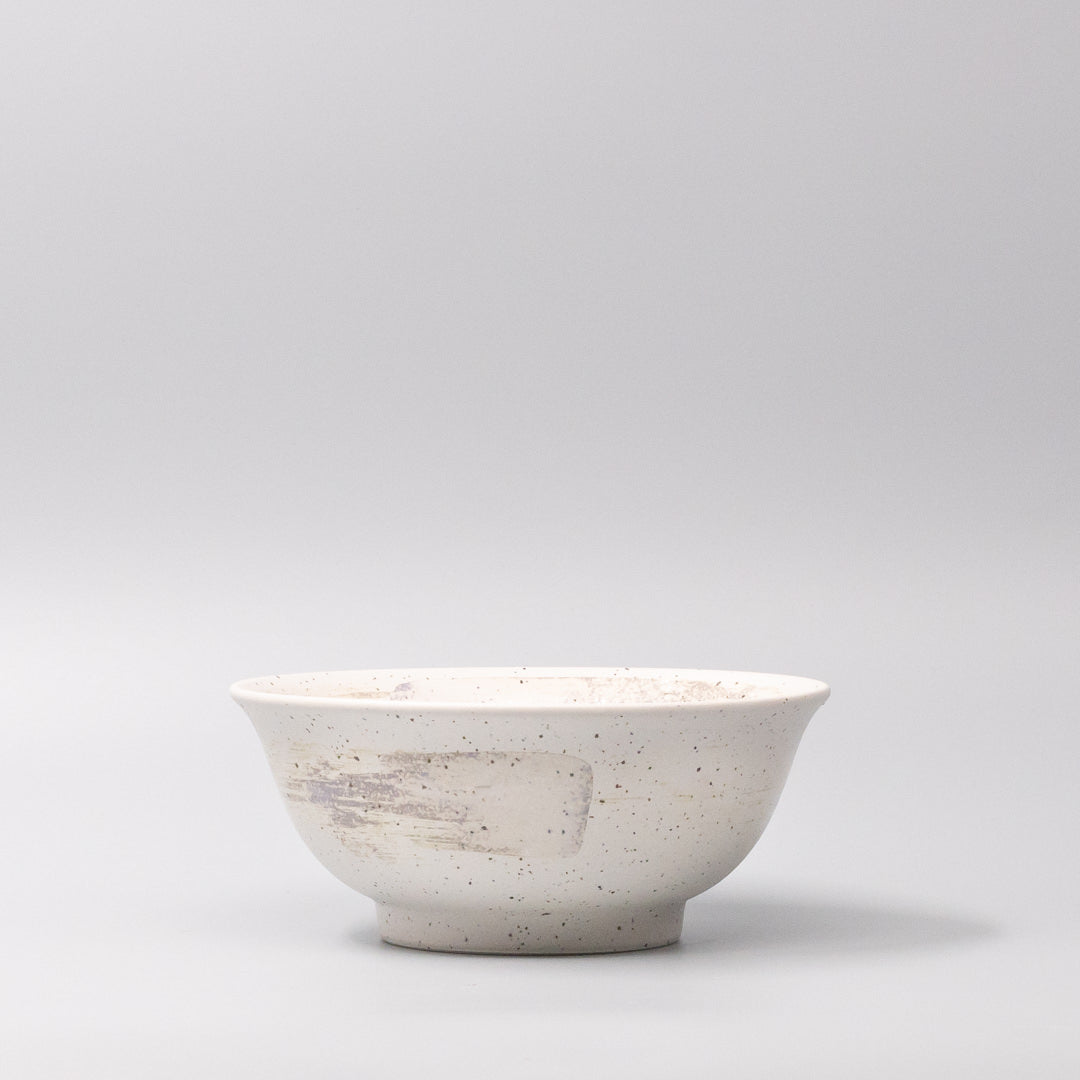 Ramen Bowl 18.5cm Speckled White Zen Glaze - Image 4