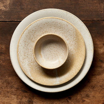 Dinner Plate 24cm White Fade Glaze - Image 4