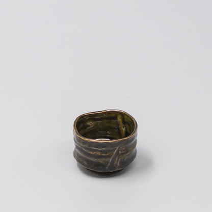 Sake Cup Sage Brown Glaze